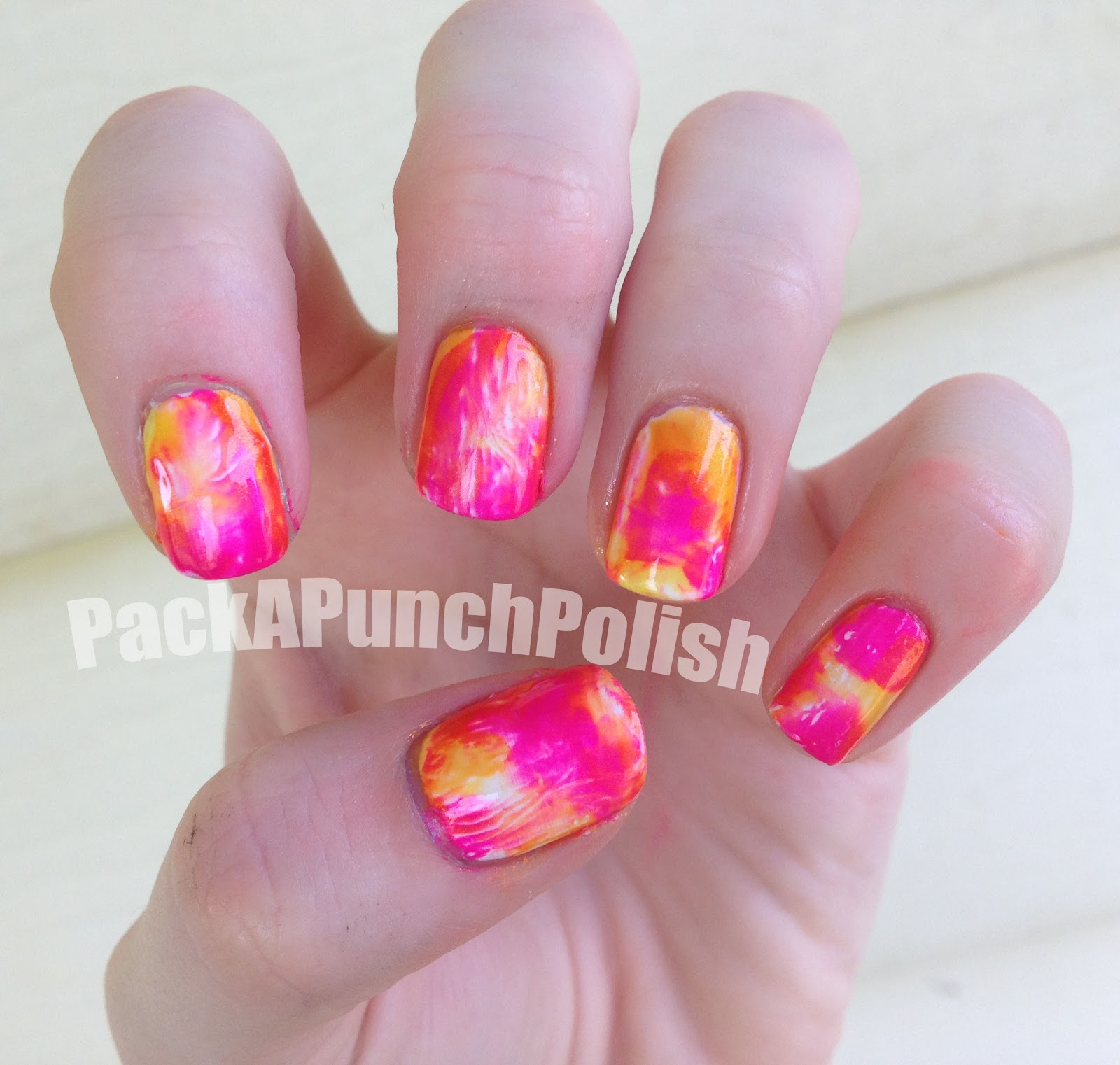 PackAPunchPolish My Very Own Tie Dye Nail Art Tutorial!