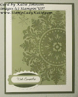 Card made by StampLadyKatie using the Stampin'UP! Medallion Background Stamp.