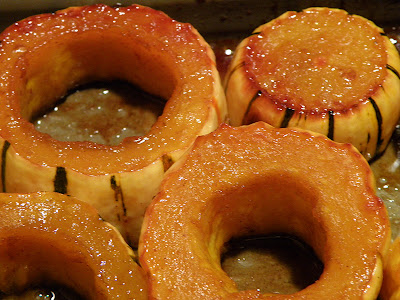 Maple Glazed Delicata Squash Just out of Oven