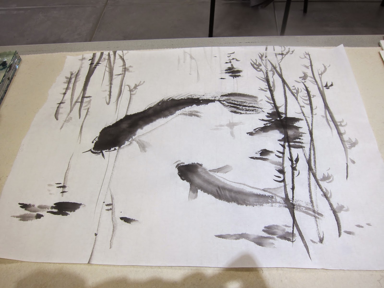 The Constant Crafter Sumie Class with Master Yuming Zhu Koi FIsh