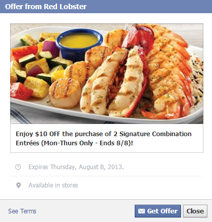 $10 off two entree red lobster printable coupon