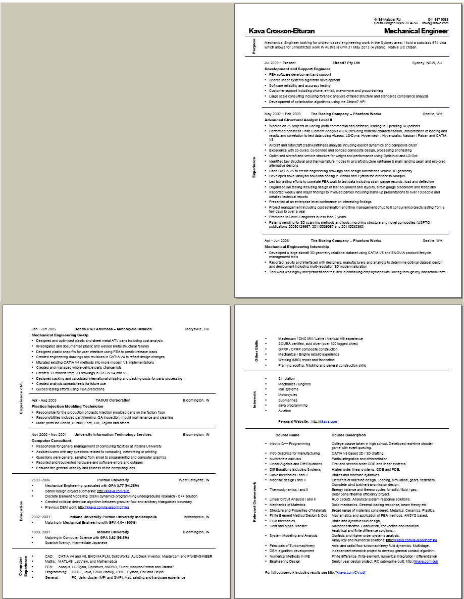 kava in australia  australian resume format