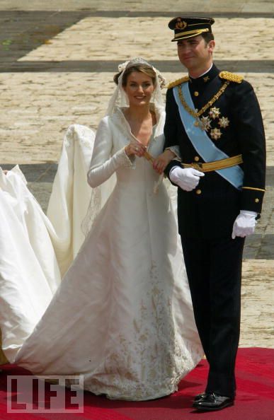 princess letizia at royal wedding. princess letizia wedding dress