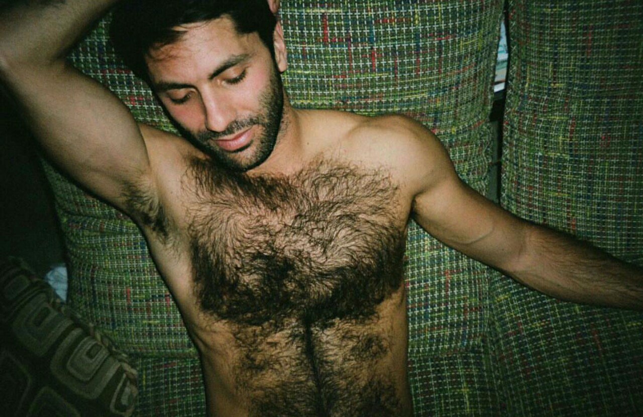 Hairy chest man