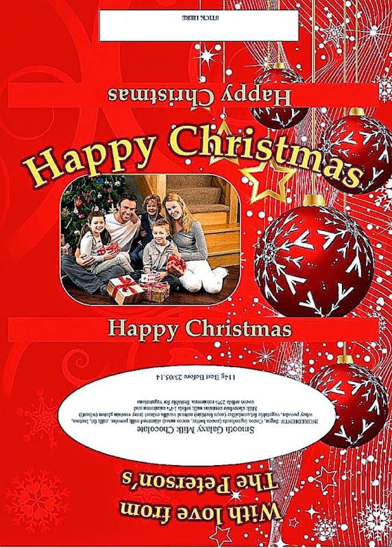 Personalised 114g Galaxy Chocolate Christmas Gift N21 The Personalised 114g Galaxy Chocolate Christmas Gift N21 The