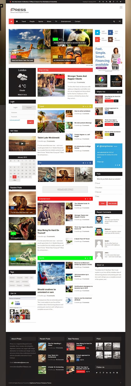New Themes Download 2015 | ipress awesome blog magazine news wordpress theme 2015 New Themes Download 2015 | ipress awesome blog magazine news wordpress theme 2015