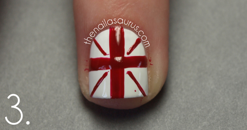 Step-by-Step Union Jack Flag Nail Art Tutorial - wide 1