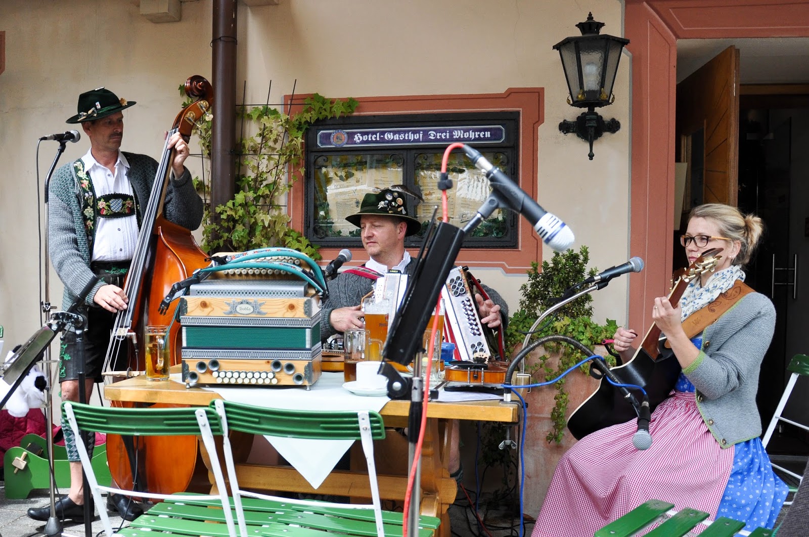 Bavarian folk-band, Garmisch-Parternkirchen, Bavaria, Germany