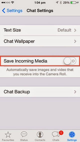 How to Disable Whatsapp automatically saving Photos and Videos to iPhoneâ€™s Camera roll
