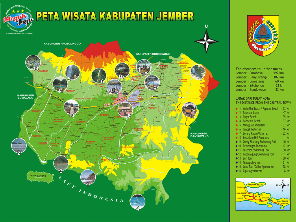 > Peta Lengkap Indonesia Peta Wisata Jember