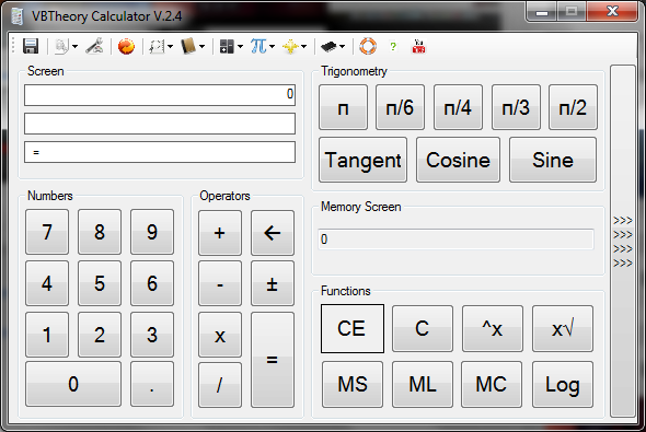 Windows 7 VBTheory Calculator 5.1 full