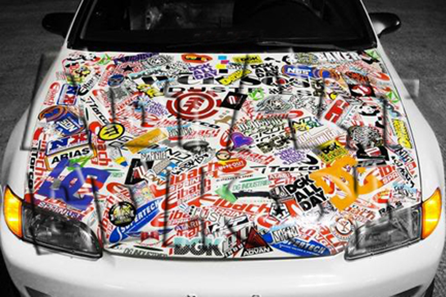 Стикербомбинг Honda Civic