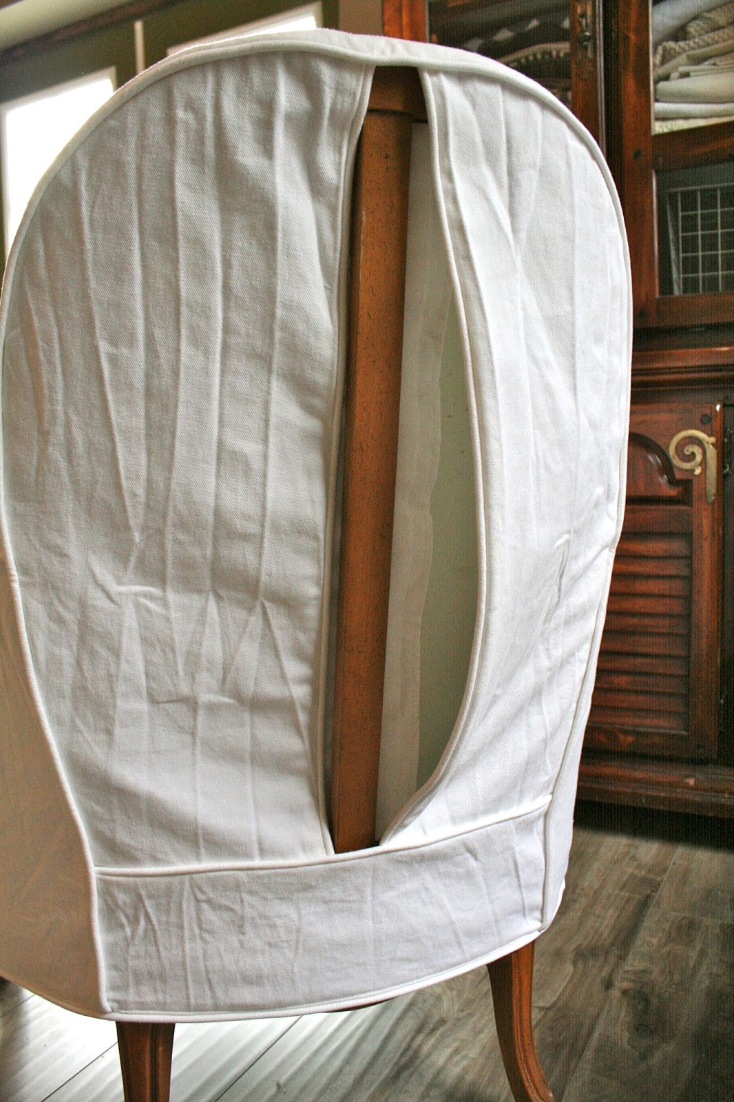 Custom Slipcovers by Shelley Bergere Chairsexposed wood