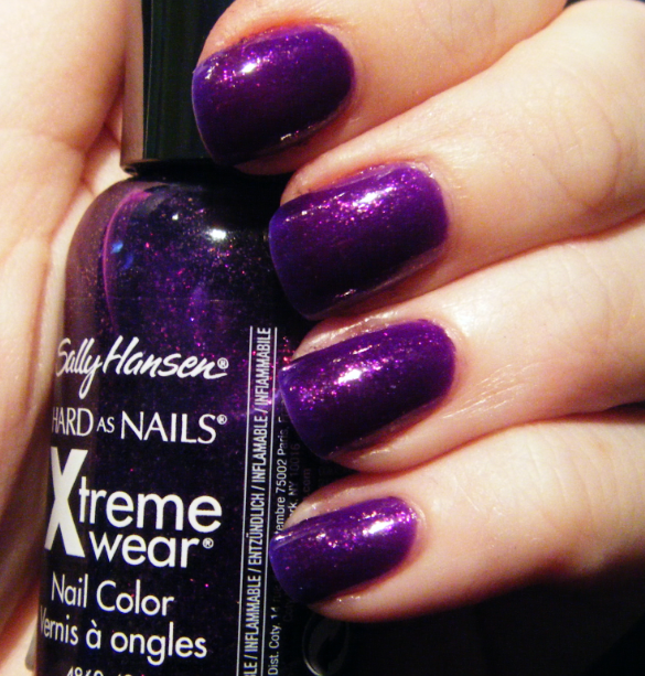 rebecca likes nails: sally hansen xtreme wear - purple pizzazz - swatch and  review