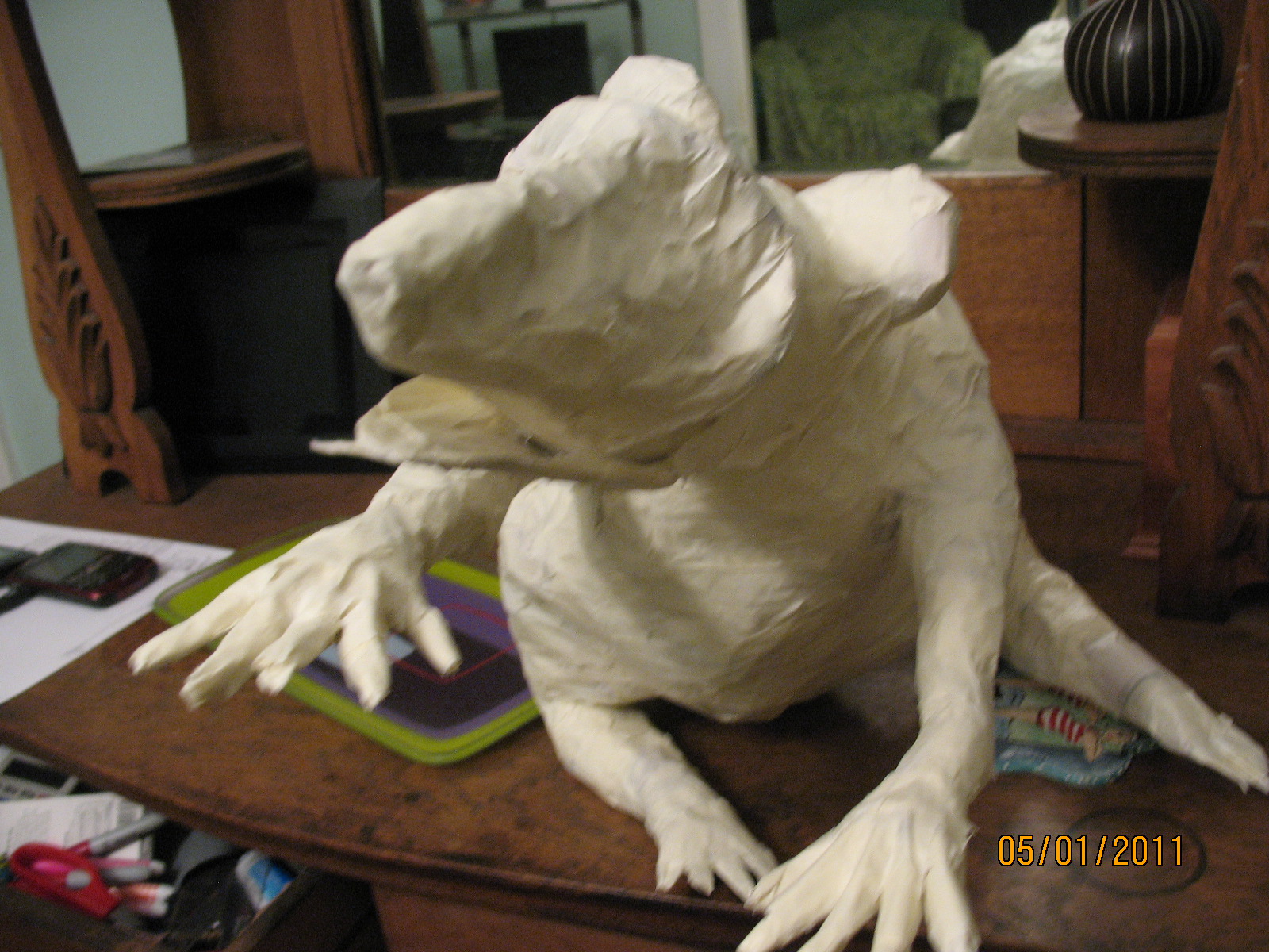 Ms. Brown's Artsty blog masking tape sculpture