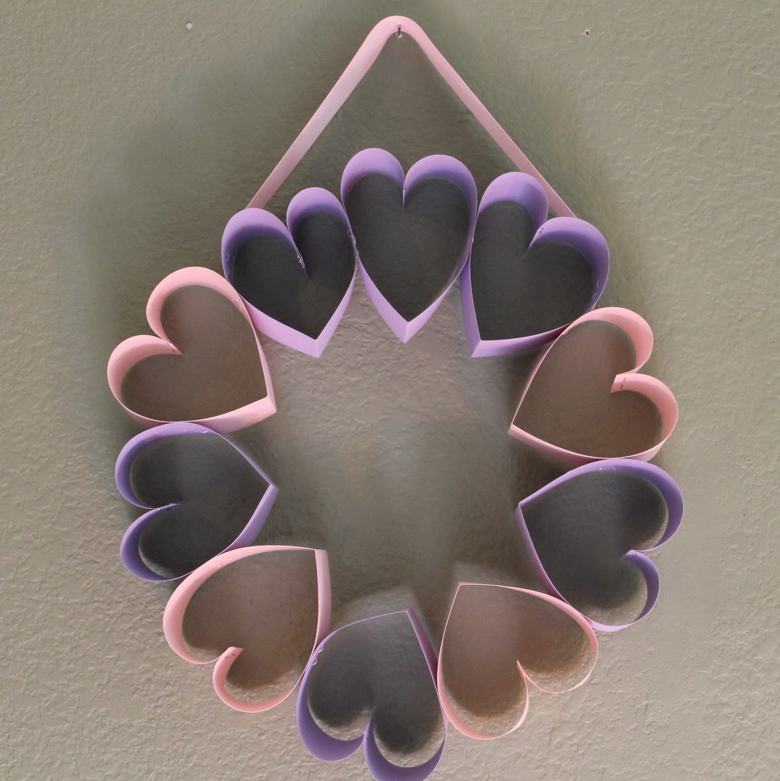 Play For a Day Valentine's Day Paper Heart Wreath