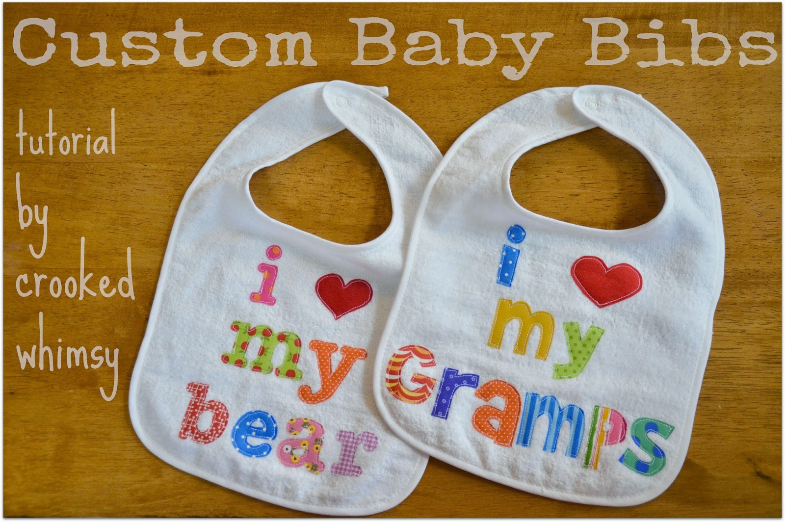 crooked whimsy custom baby bibs a tutorial