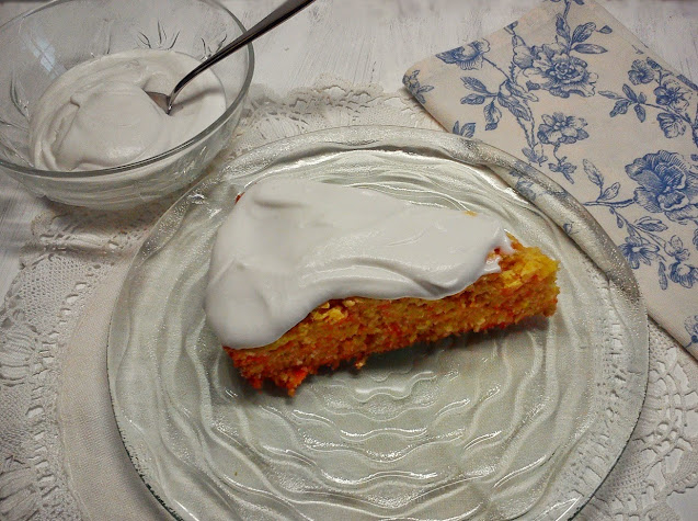 Tarta de Zanahoria, Coco y Naranja