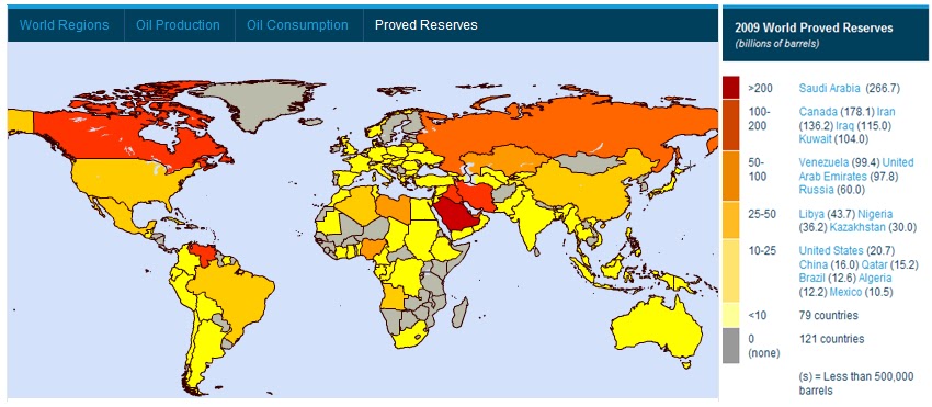 Oil Reserves Map