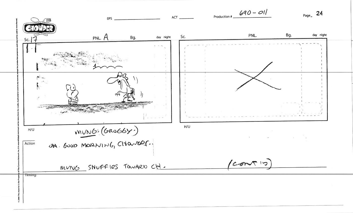 BRETT VARON CHOWDER STORYBOARD "Old Man Thyme" I wrote and