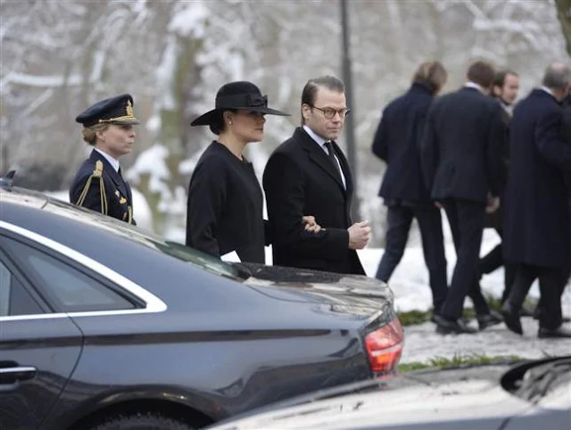 Swedish Royal Family attended the funeral of Swedish industrialist Peter Wallenberg in the Katarina Church