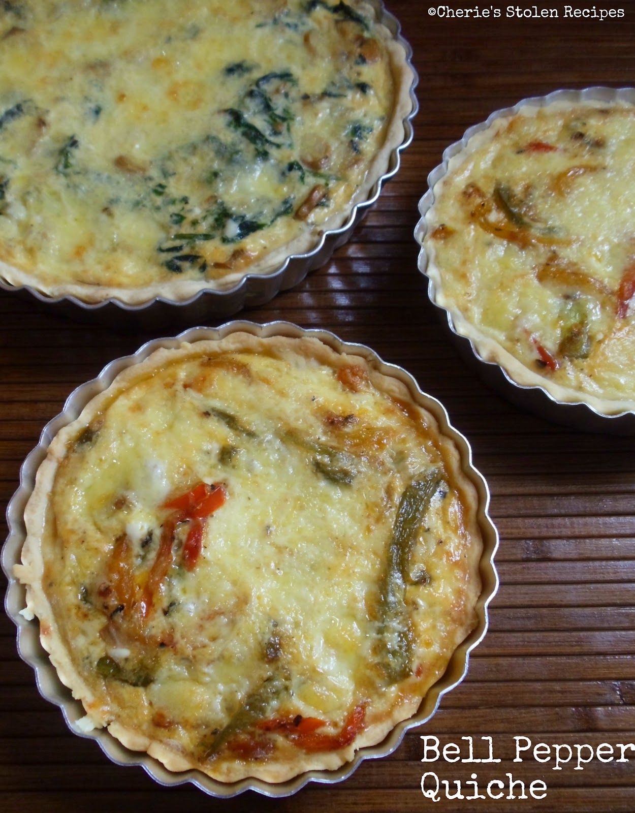 Cherie's Stolen Recipes Roasted Bell Pepper and Spinach Mushroom