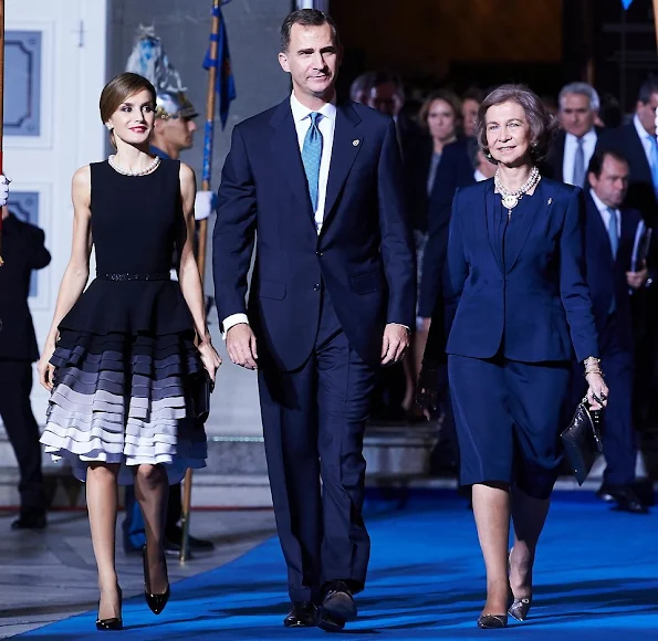 King Felipe VI of Spain, Princess Letizia of Spain and Queen Sofia of Spain attend the Princess of Asturias awards ceremony 