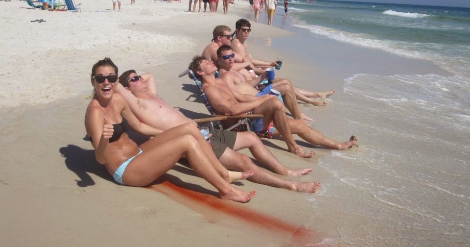 Funny beach party orgy