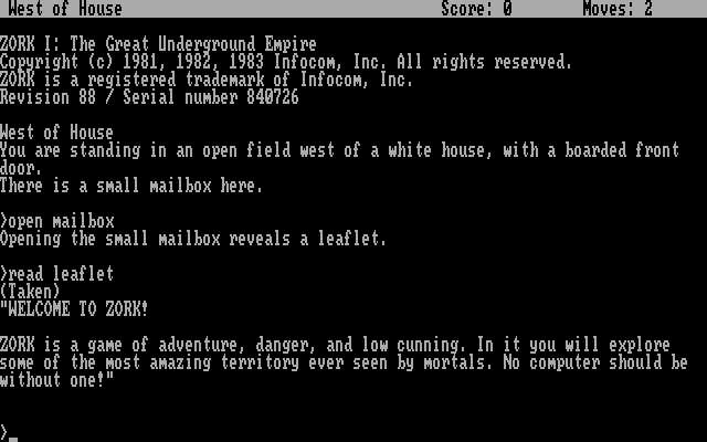 free online text adventure game