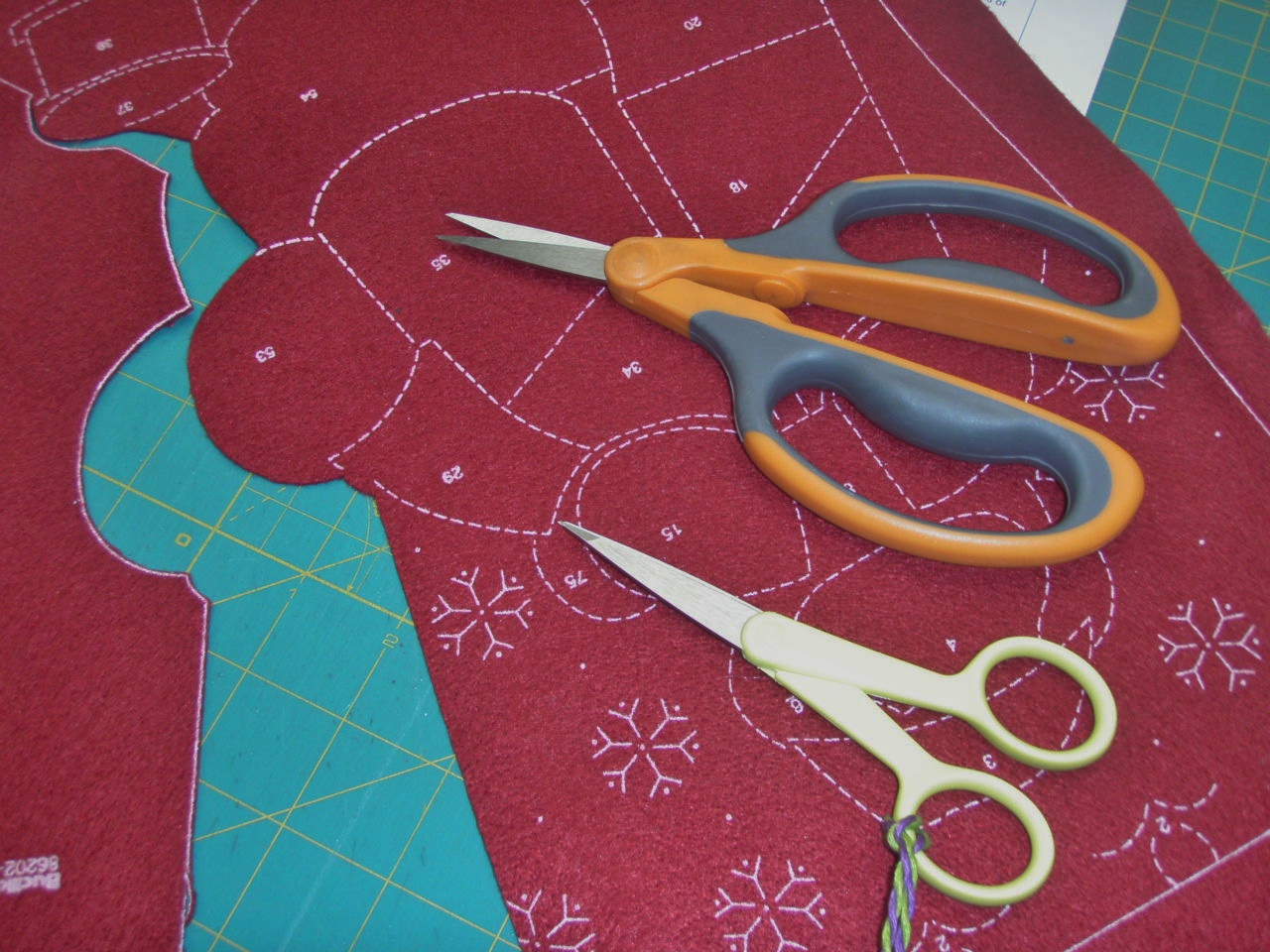 And Sew Forth: Making Bucilla Felt Stockings - Prepping