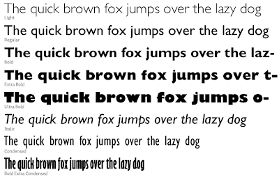 The many variations of Gill Sans
