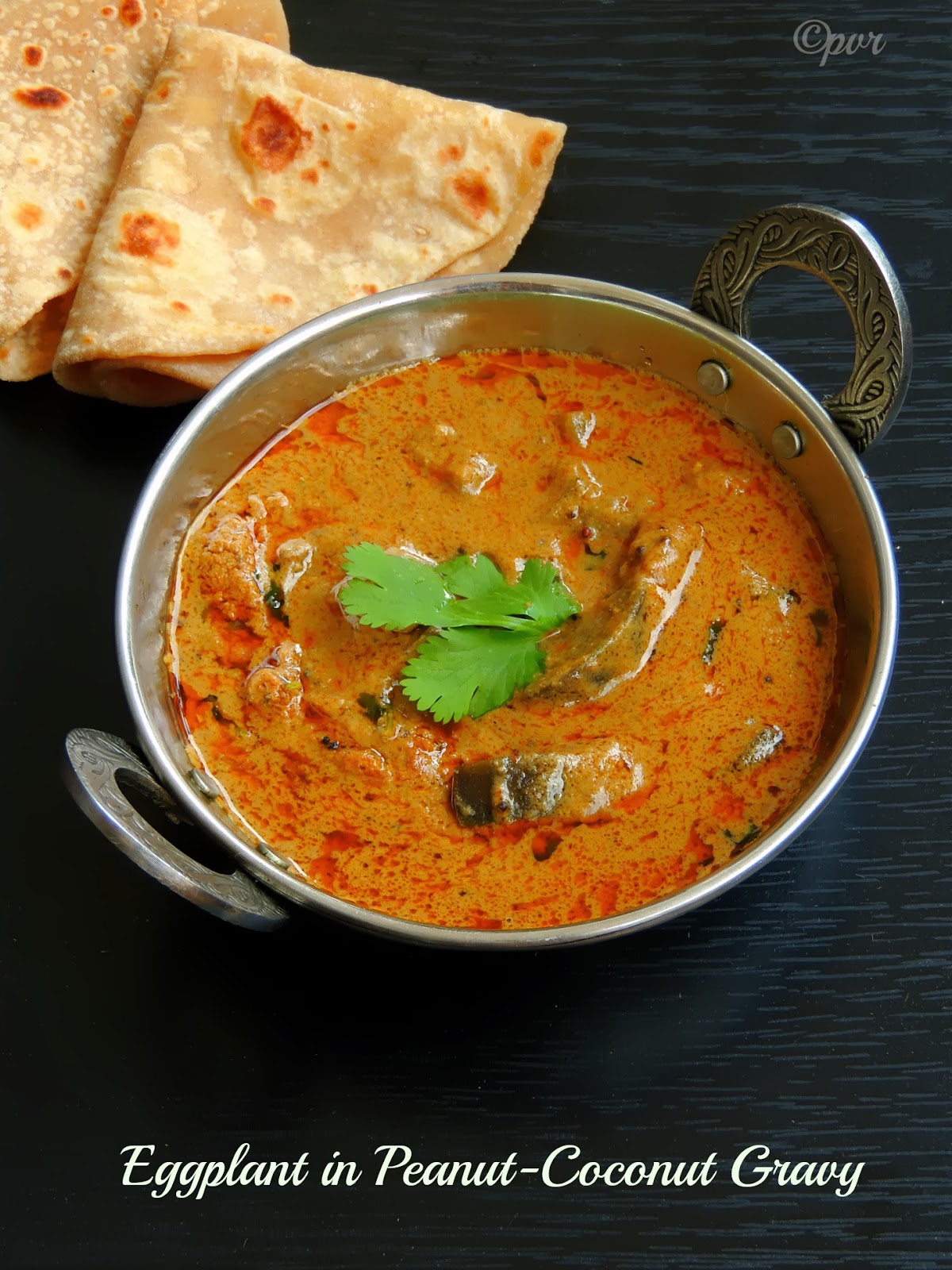 Priya's Versatile Recipes Eggplant in PeanutCoconut Gravy