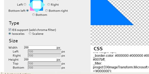 css-arrow-triangle-generator