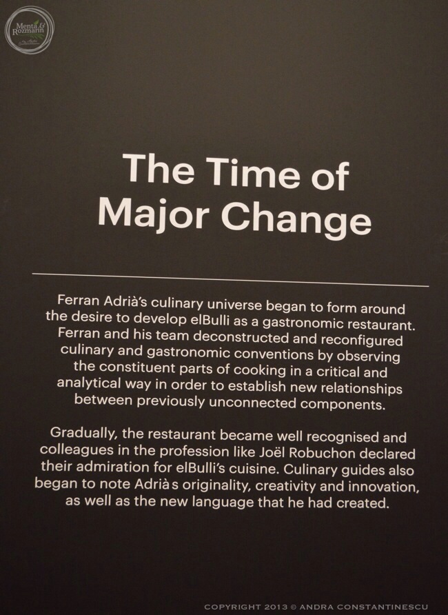 "An audience with Ferran Adria" si expozitia "El Bulli: Ferran Adria and The Art of Food" "An audience with Ferran Adria" si expozitia "El Bulli: Ferran Adria and The Art of Food"