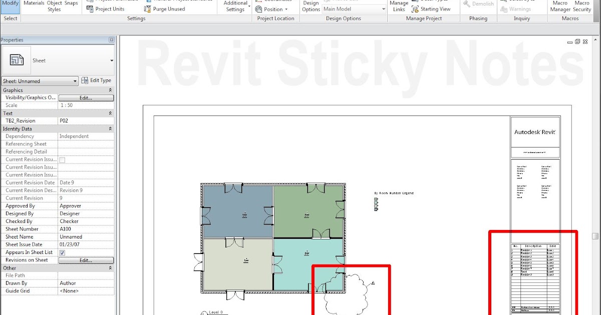 Revit Sticky Notes Revit Basics Revision Management