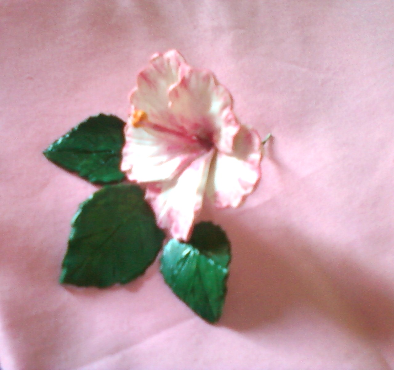 CRAFT WORLD Clay Hibiscus Flower