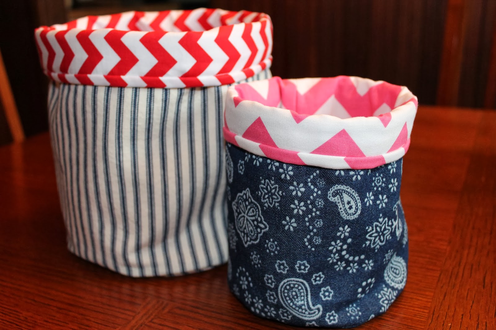 Quilting is more fun than Housework... Fun Fabric Buckets