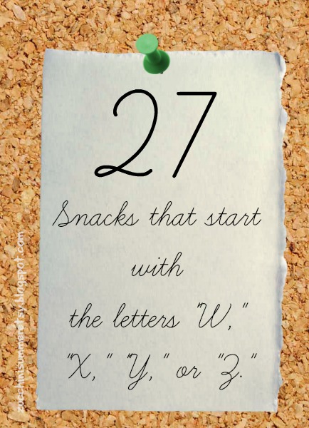 zucchini summer 27 snacks for w x y or z things that start with the letter y