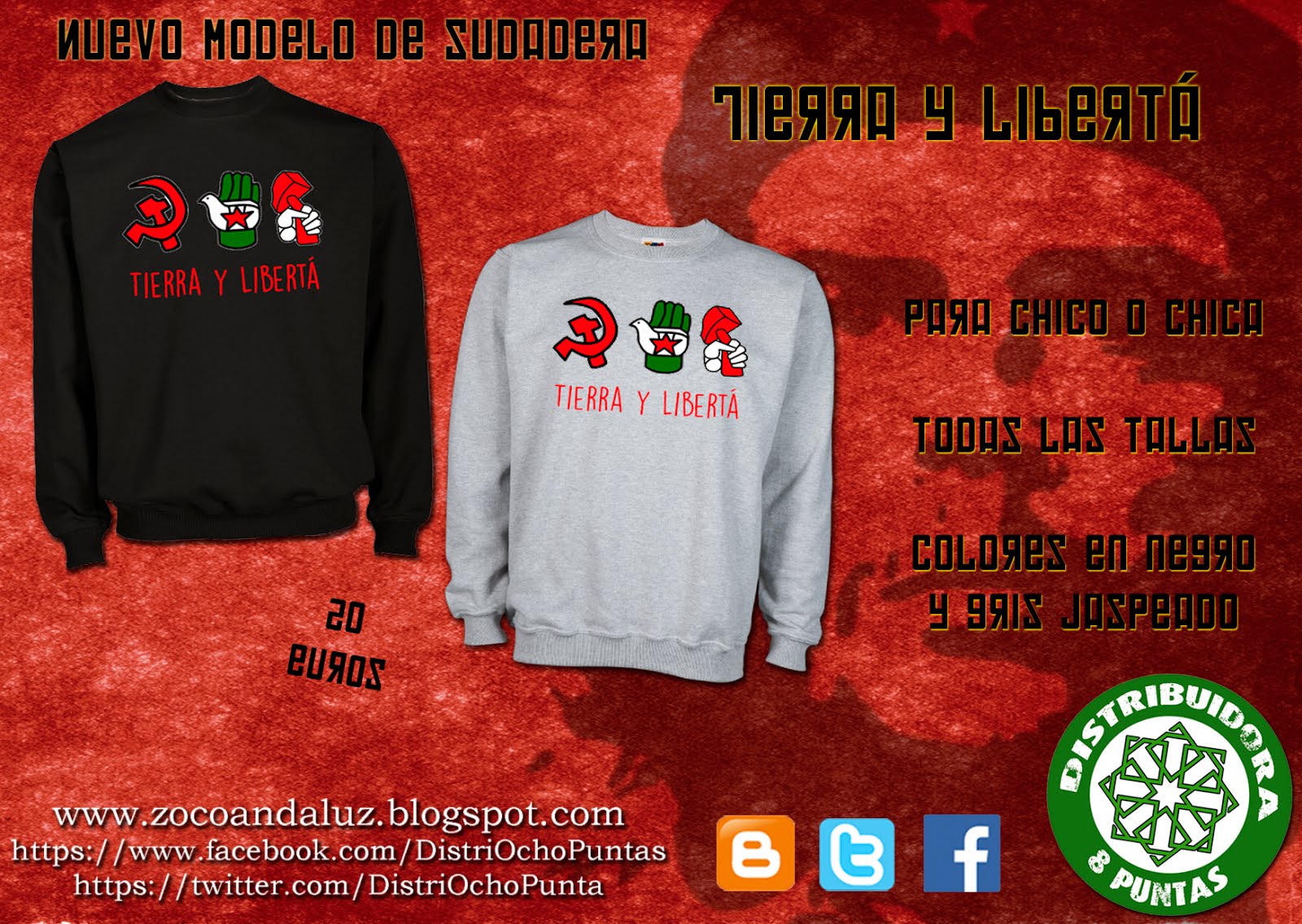 Sudadera Tierra y Libertá