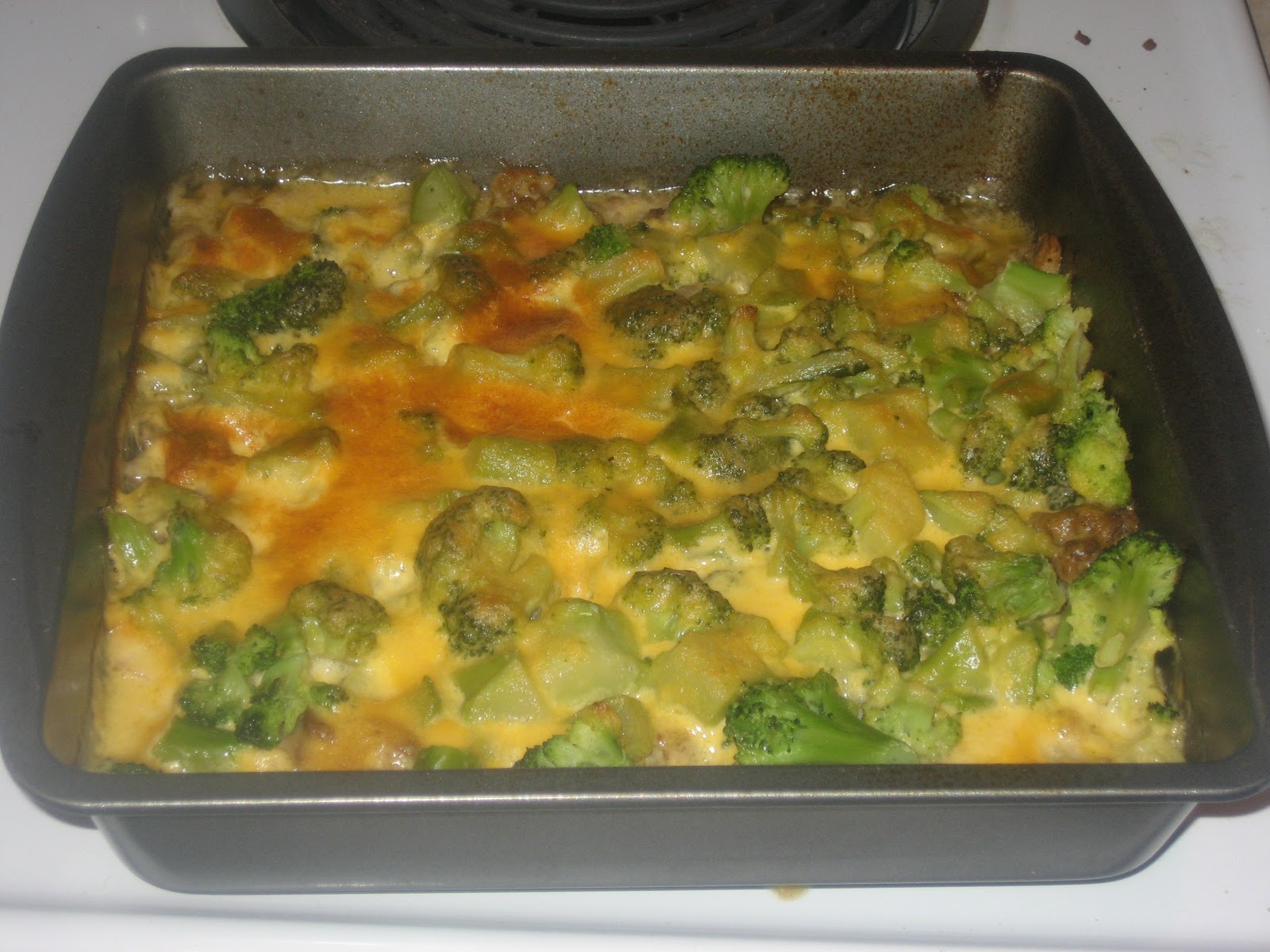 My Crafty Cove Cheesy Broccoli and Hamburger Casserole