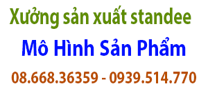 Standee mô hình sản phẩm, mô hình khung sắt sản phẩm