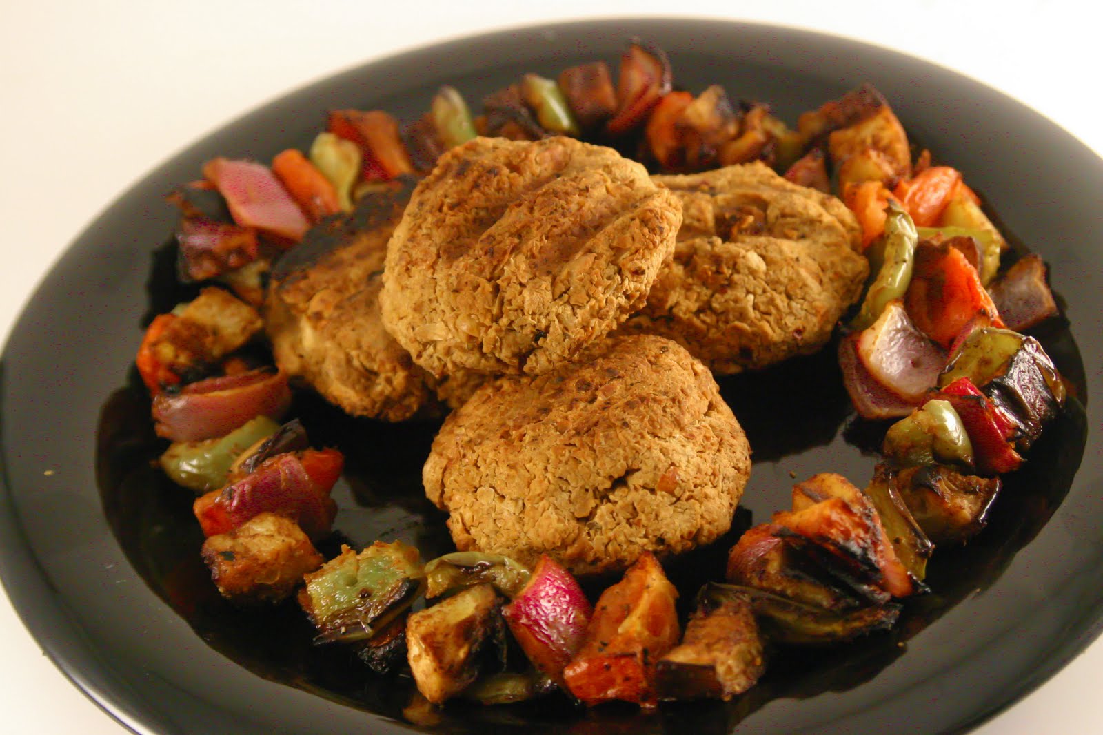MoroccanSeasoned Chickpea Patties and Veggies Cuts Recipes for