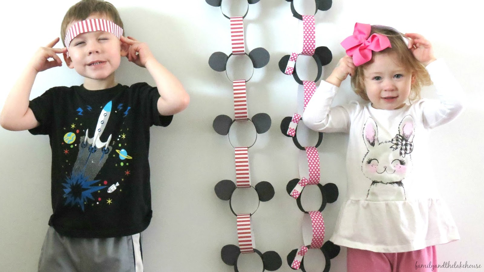 Family and the Lake House Disney Paper Chain Link Countdown