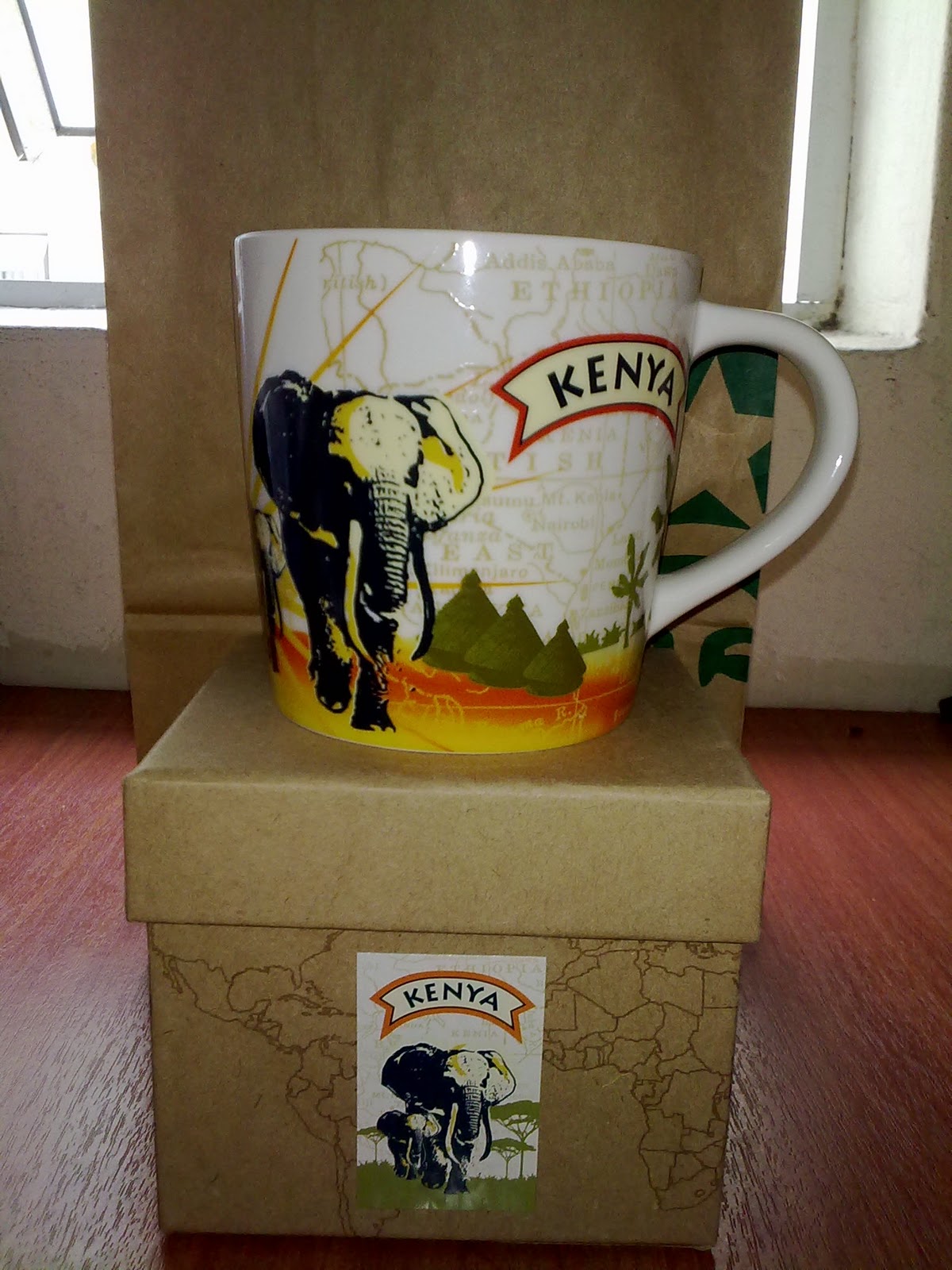 A Cup A Day Starbucks Kenya Stamp Mug Series Kenyan Elephant