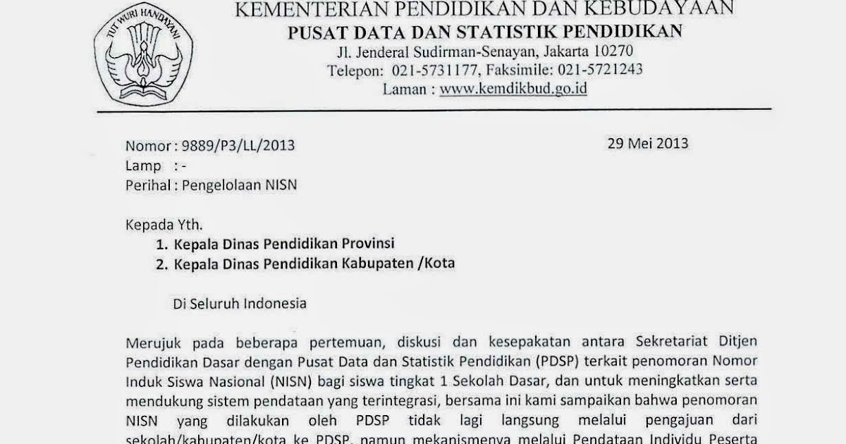 Operator Sekolah Kota Bogor Beberapa Hal Tentang Nisn