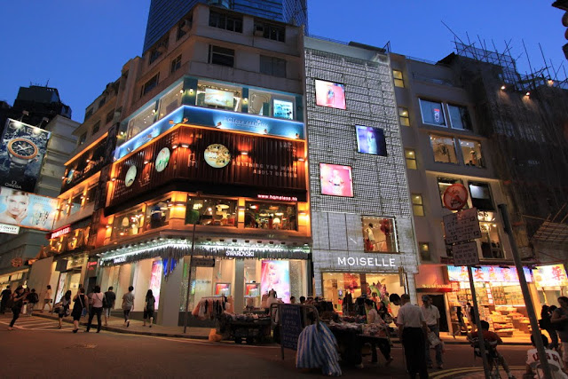 Brightly and Colourful lights lit up in Causeway Bay in Hong Kong Brightly and Colourful lights lit up in Causeway Bay in Hong Kong