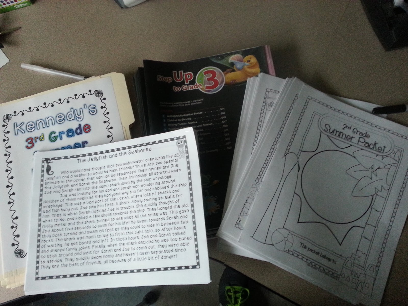 Summer StepUp Folders Elementary Nest