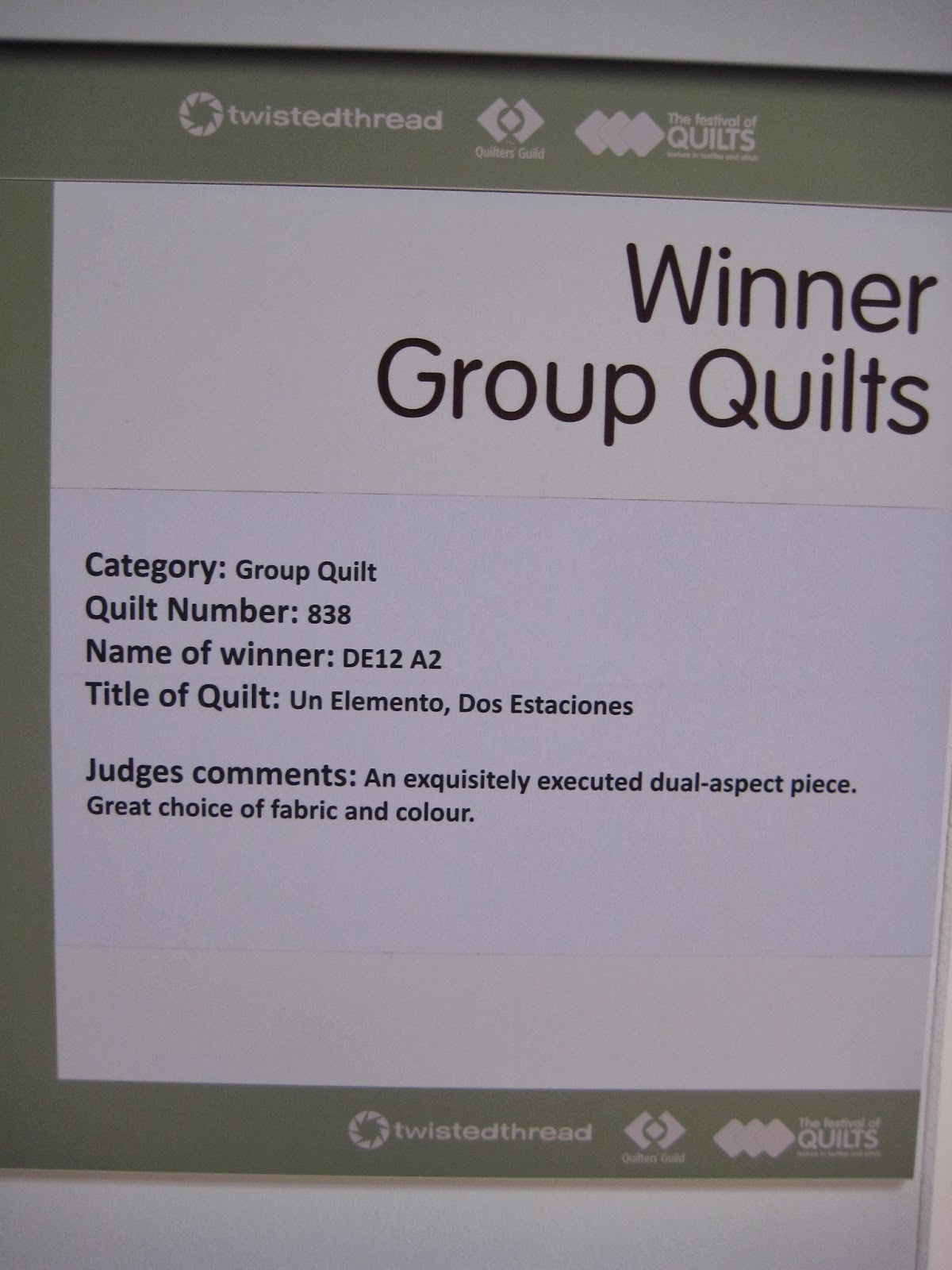Farm Quilter Birmingham, England International Quilt Show