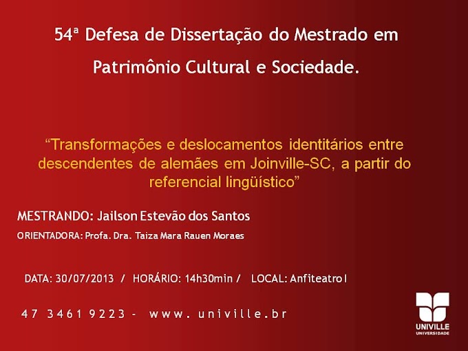 Convite Defesa de Dissertação - Jailson Estevão dos Santos‏
