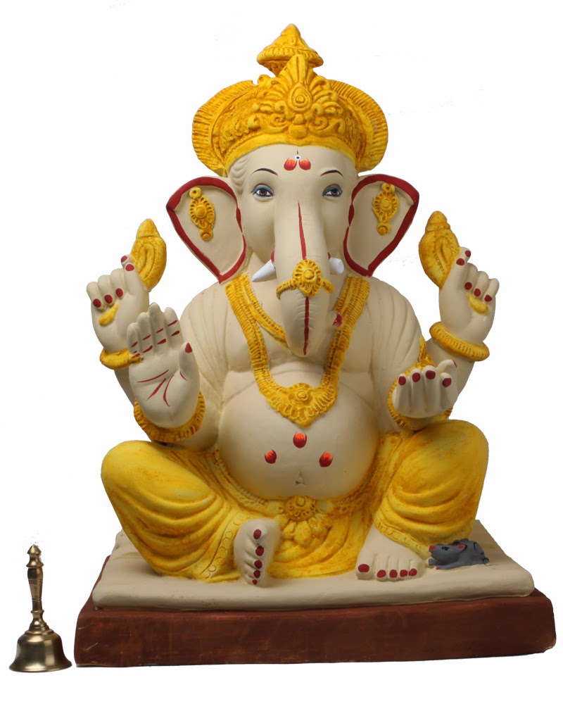 Cute Kanha Ji Natural Clay Statue Of Lord Ganesha